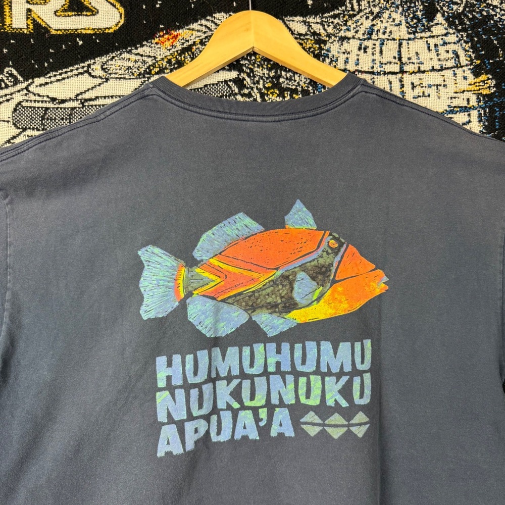 Crazy Shirts Hawaii Humuhumunukunukuapua'a Fish Graphic T-Shirt Blue XXL